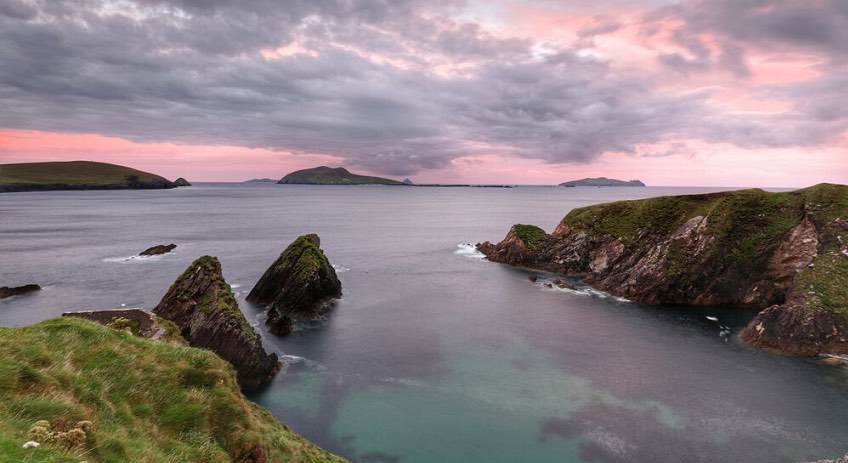 Tourism Ireland image of the Blasket Islands in Kerry