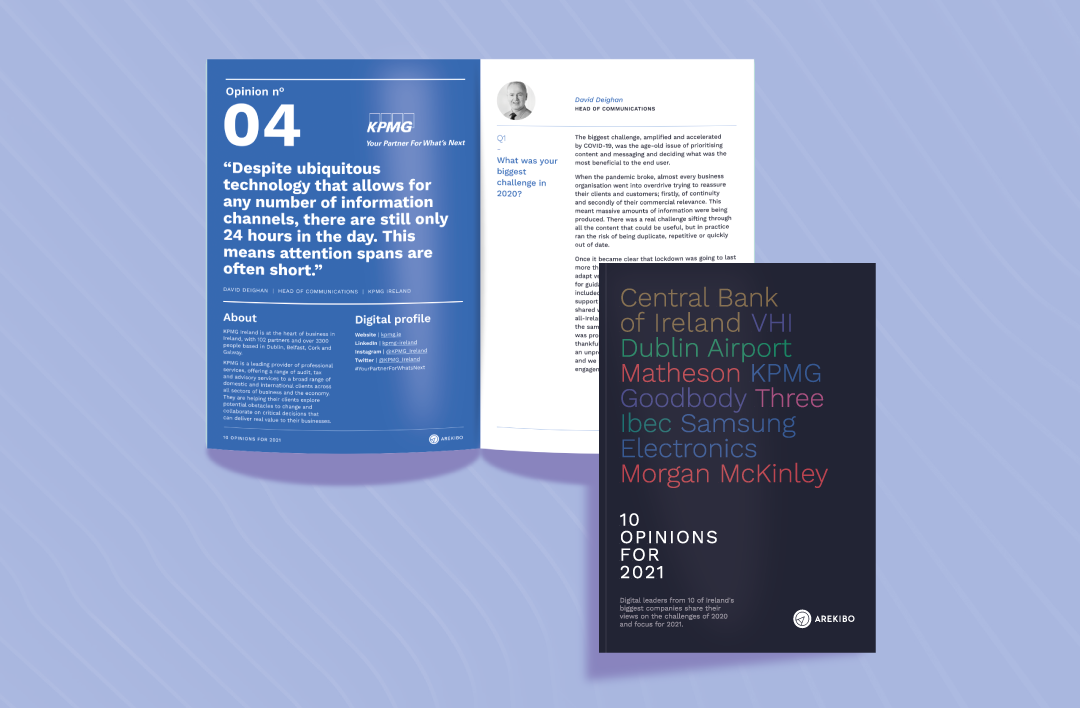 Interview with David Deighan, the Head of Communications at KPMG Interview with David Deighan, the Head of Communications at KPMG