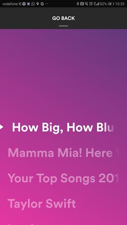 Spotify's use of gradients