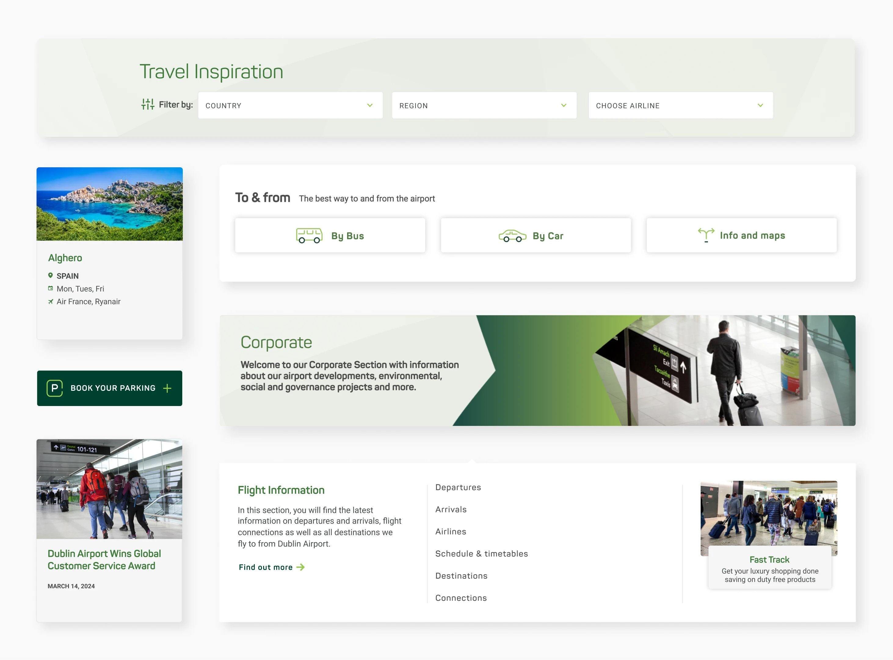 Dublin Airport website - Sitefinity components and features Dublin Airport website - Sitefinity components and features