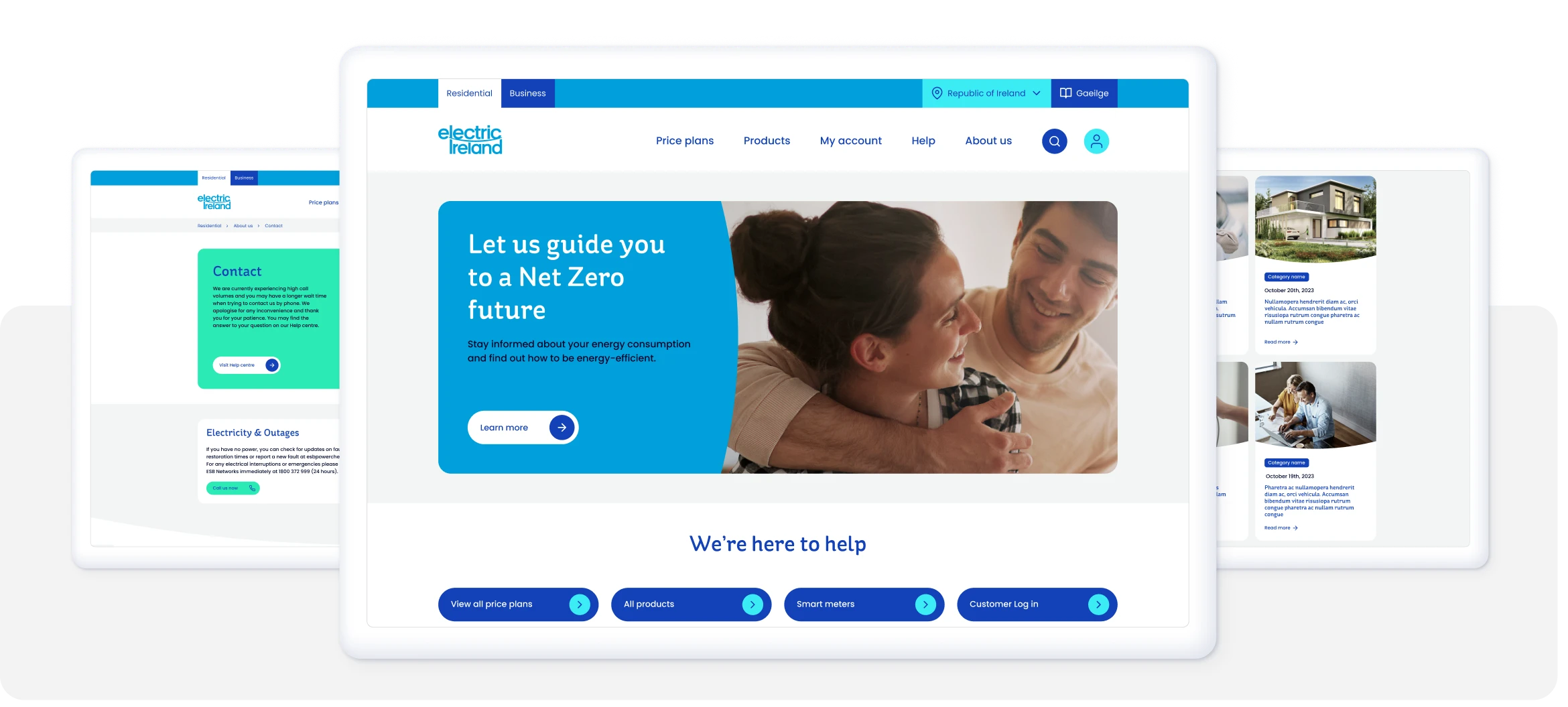 Electric Ireland - Tablet Design